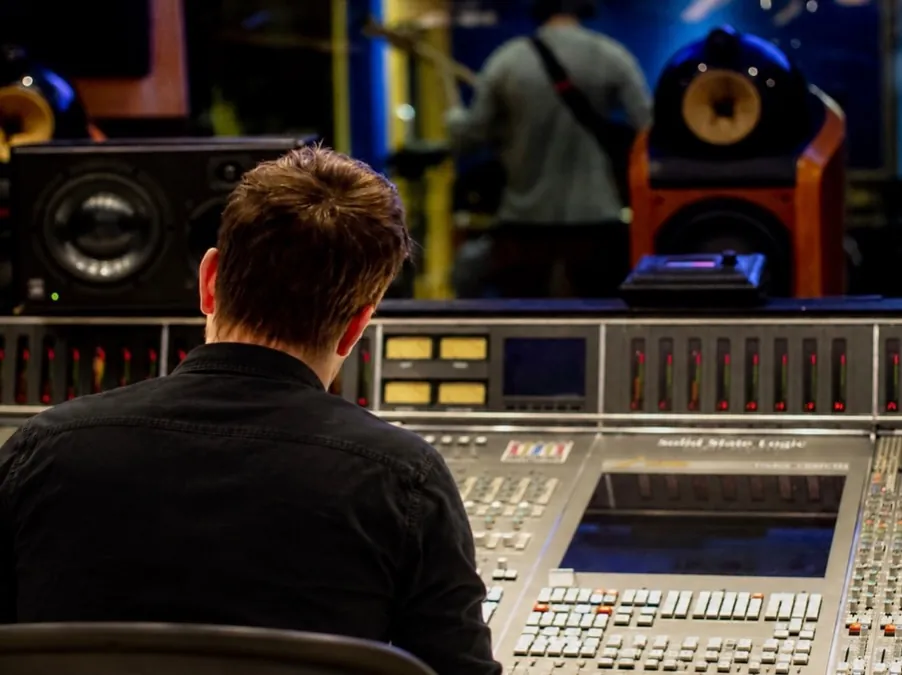Elliot at the console at Abbey Road